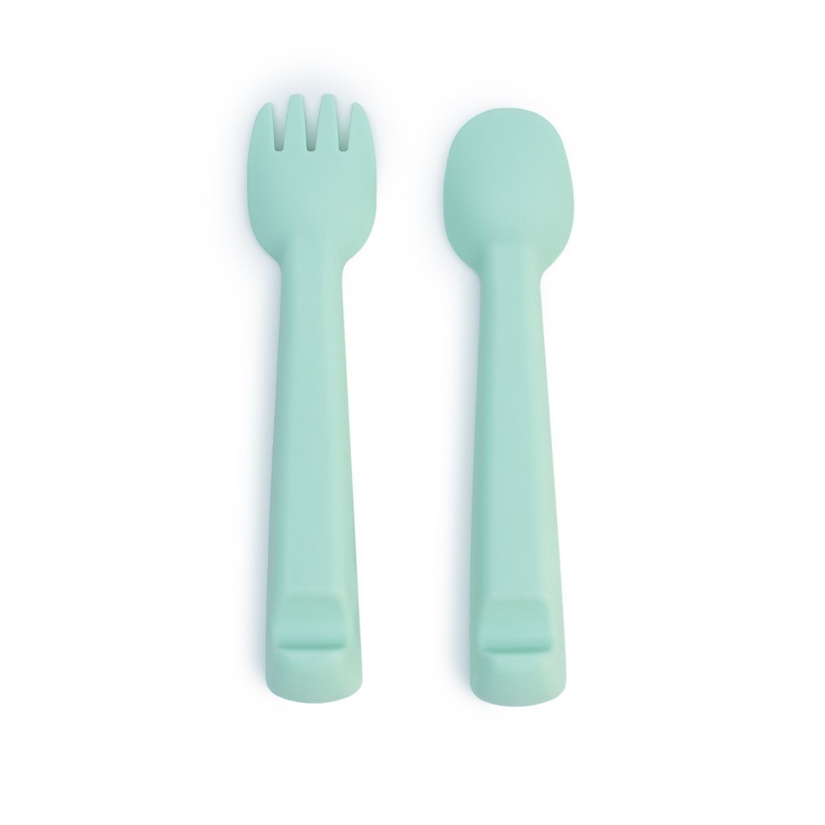 Feedie fork & spoon set - mint meal we might be tiny
