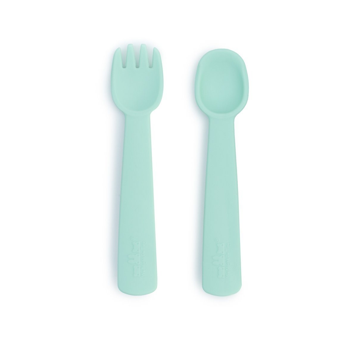 Feedie fork & spoon set - mint meal we might be tiny