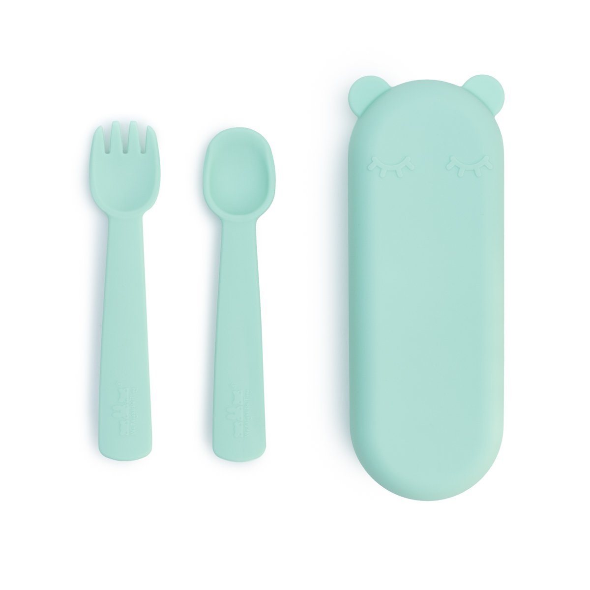 Feedie fork & spoon set - mint meal we might be tiny