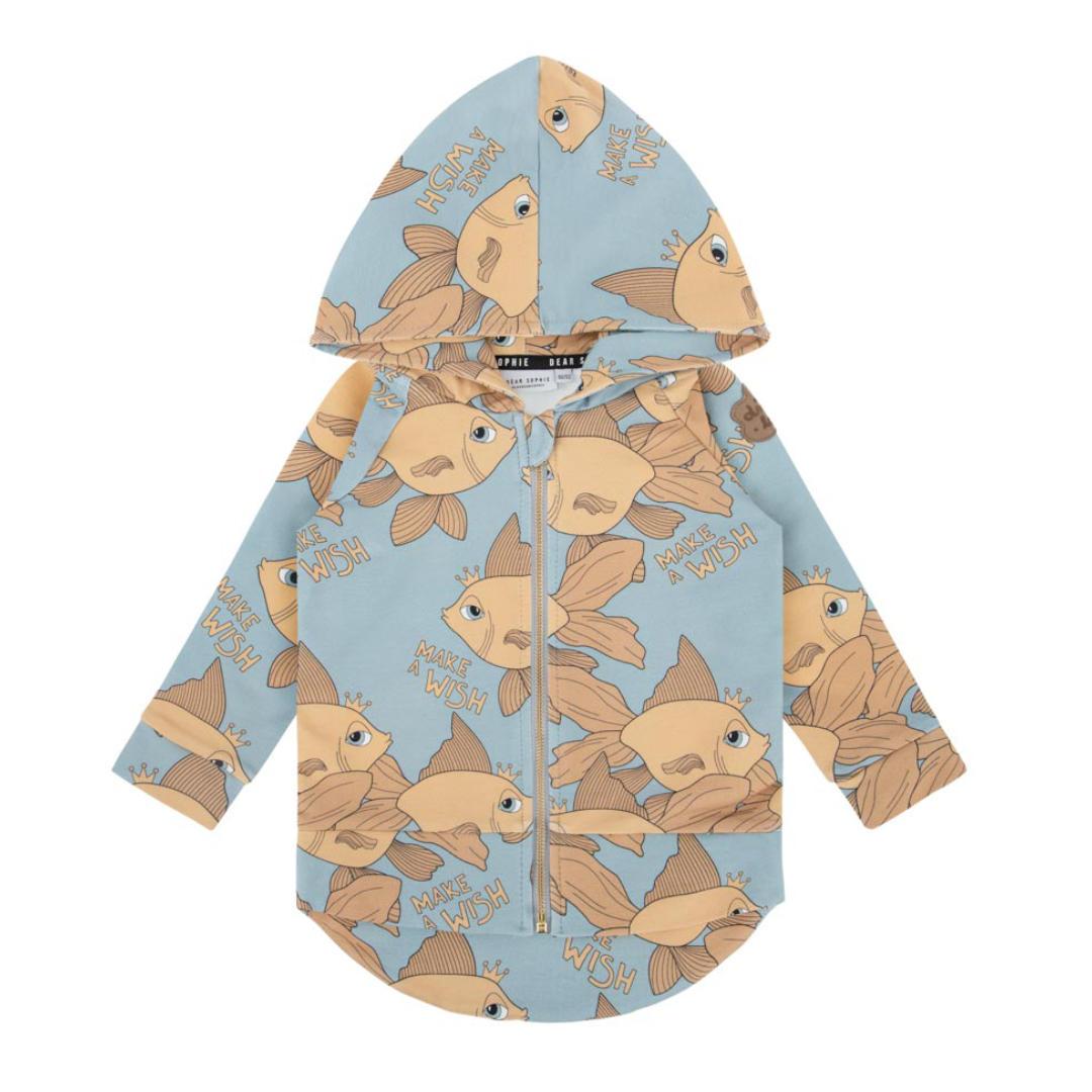 Casaco com capuz goldfish blue Tops Dear Sophie