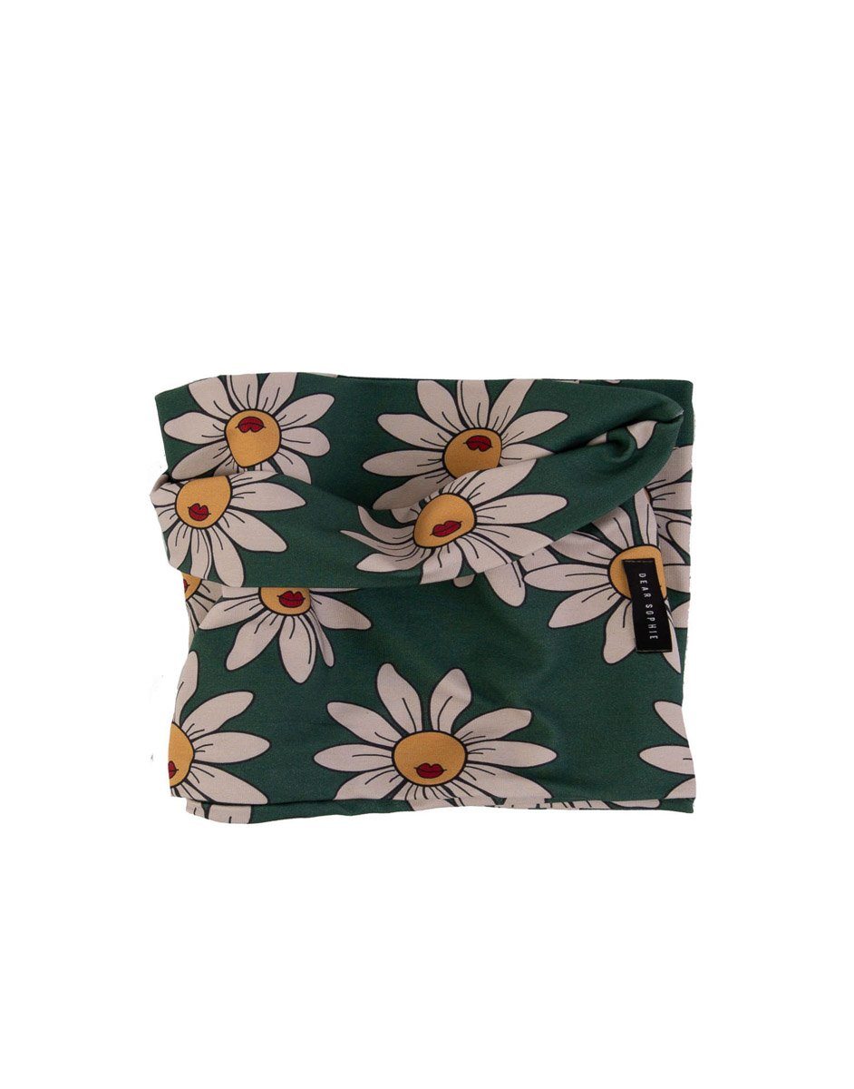 Green daisy tube scarf Dear Sophie Scarf Dear Sophie