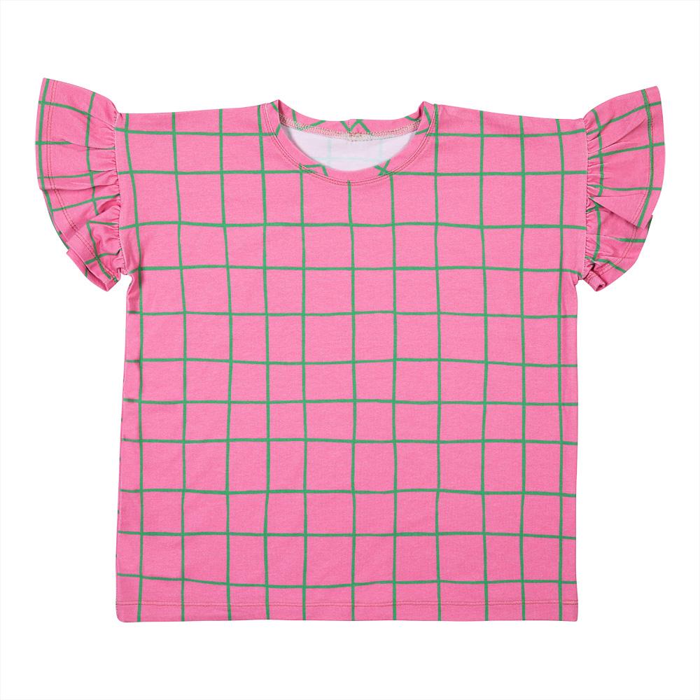 Grid frills t-shirt don&