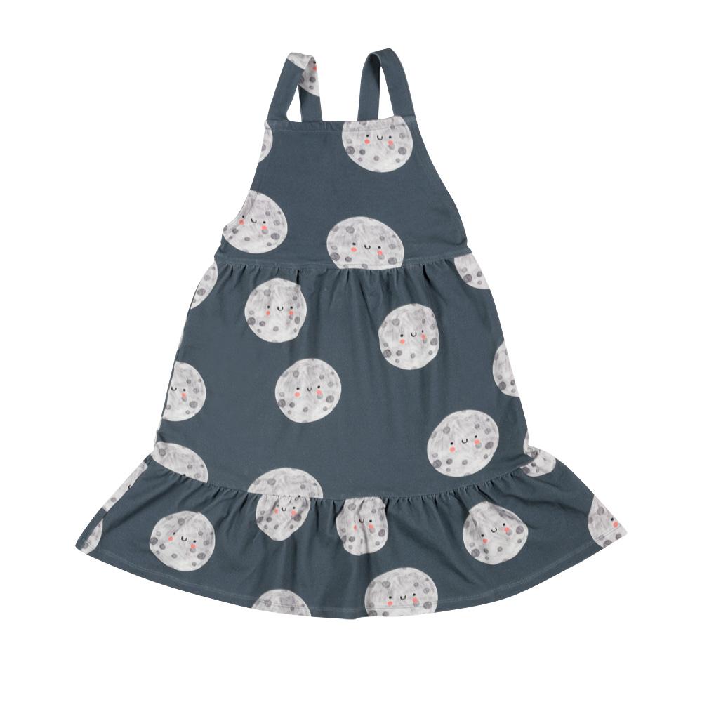 Moon on blue pinafore dress don&