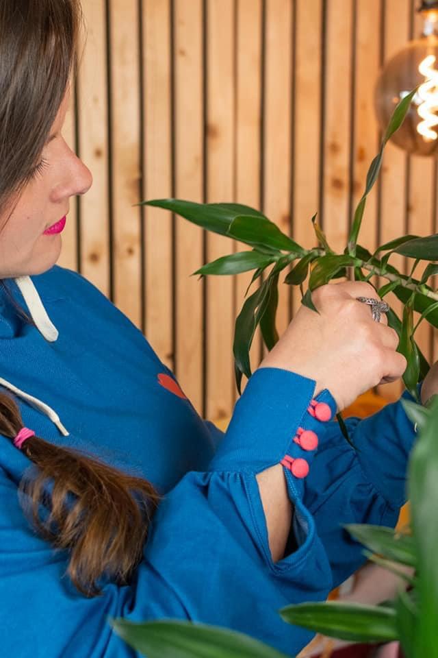 My favourite hoodie blue sapphire AiA WOMAN AlbaBaby Woman Alba of Denmark