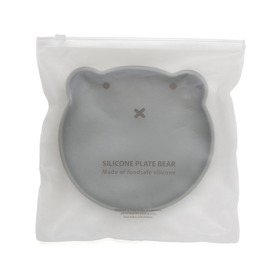 Prato com ventosa bear pewter green Dinnerware Petit Monkey