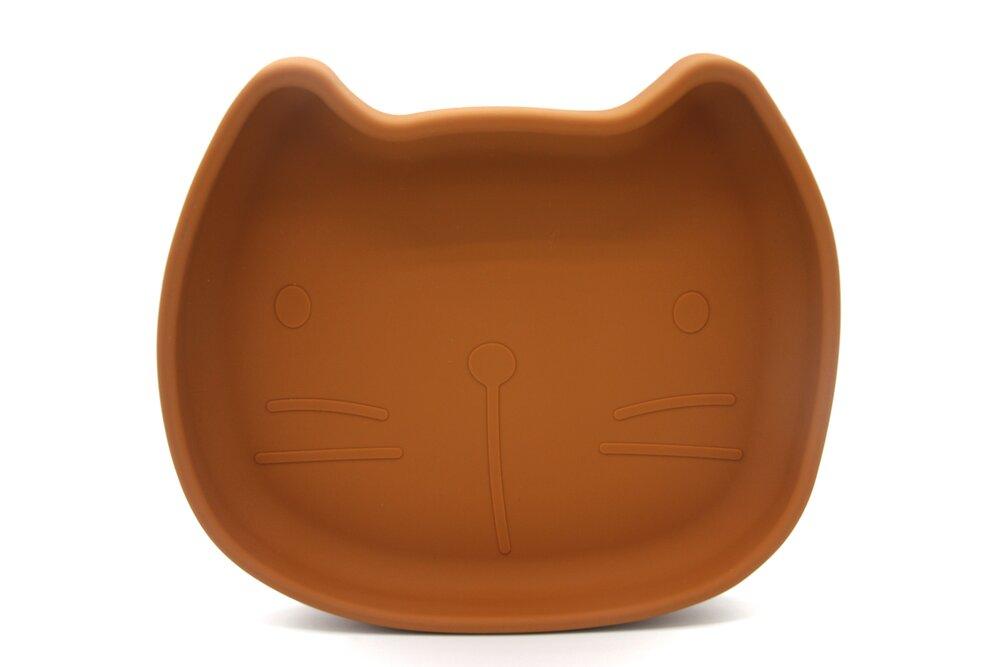 Silicone suction dish cat caramel Dinnerware the cotton cloud