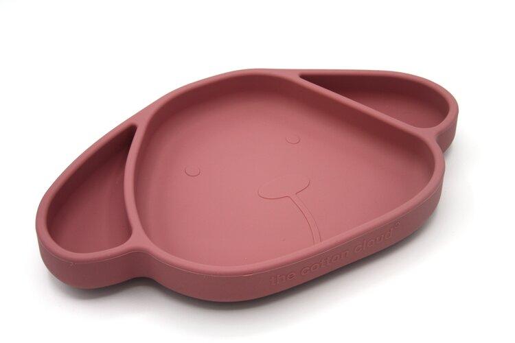 Silicone suction dish dog wild rose Dinnerware the cotton cloud
