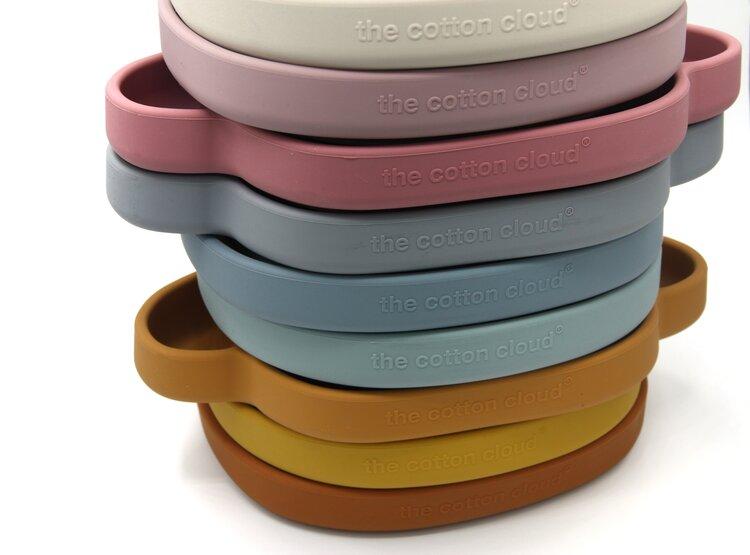 Silicone suction dish dog storm grey Dinnerware the cotton cloud