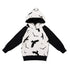 Camisola c/capuz birds on ecru/black Tops Malinami