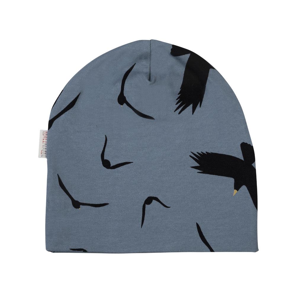 Gorro birds on dusty blue Hats Malinami