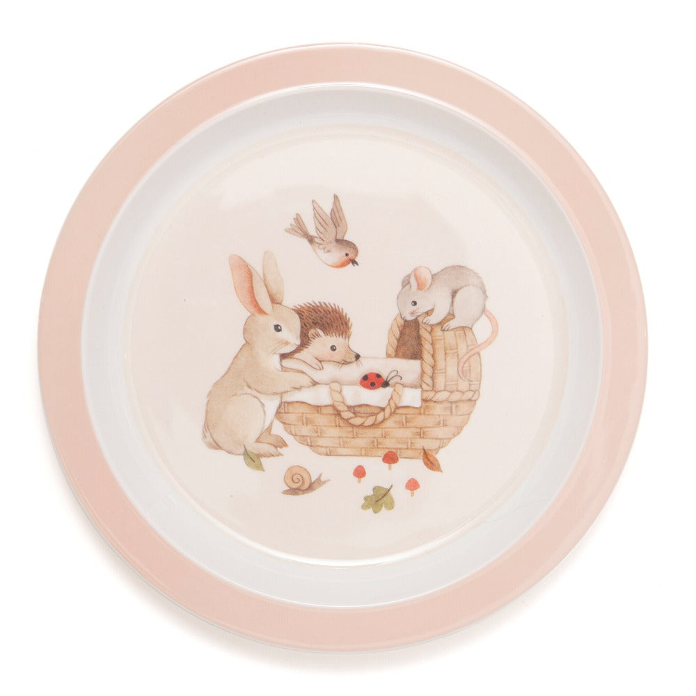 Prato animal craddle pink Dinnerware Petit Monkey