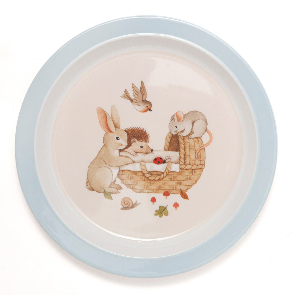 Prato animal craddle dove blue Dinnerware Petit Monkey