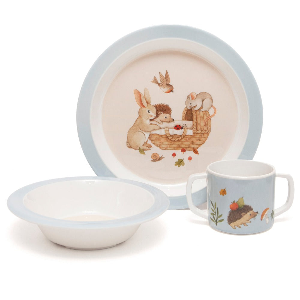Prato animal craddle dove blue Dinnerware Petit Monkey