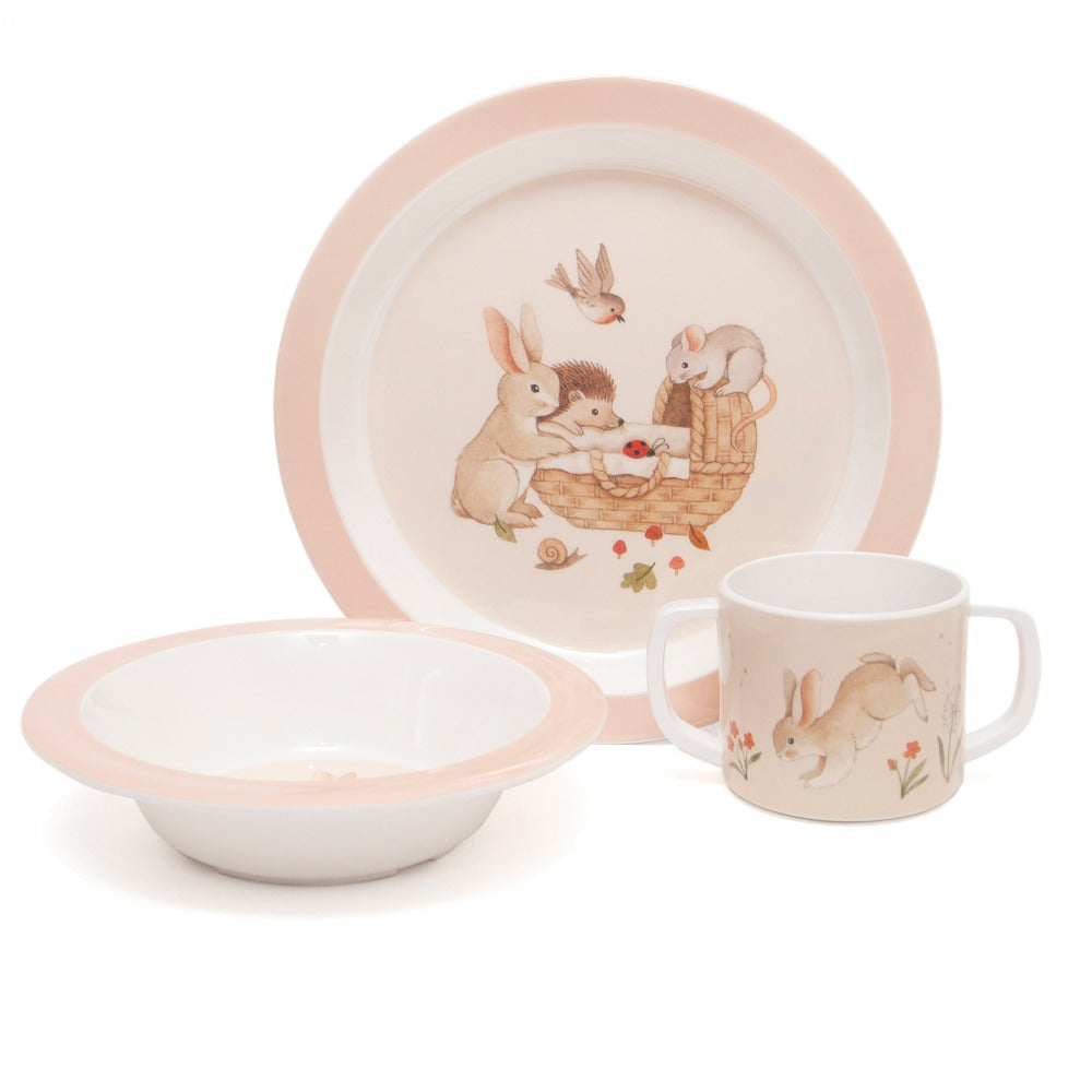 Prato animal craddle pink Dinnerware Petit Monkey