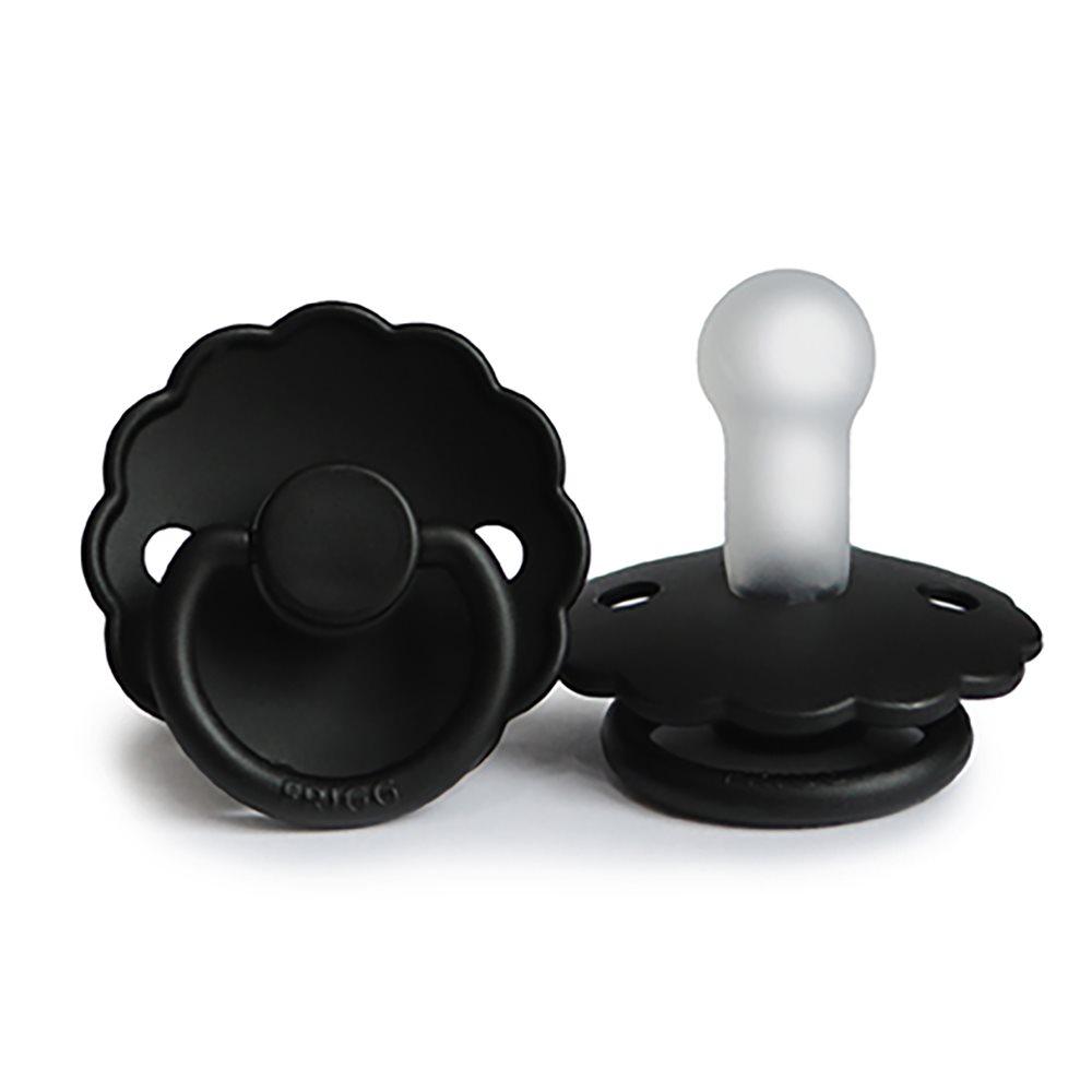 1 pacifier daisy jet black FRIGG Pacifier FRIGG 6-18M
