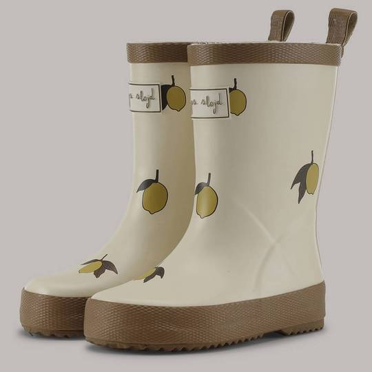 Valken rubber boots in lemon print Konges sløjd shoes Konges sløjd
