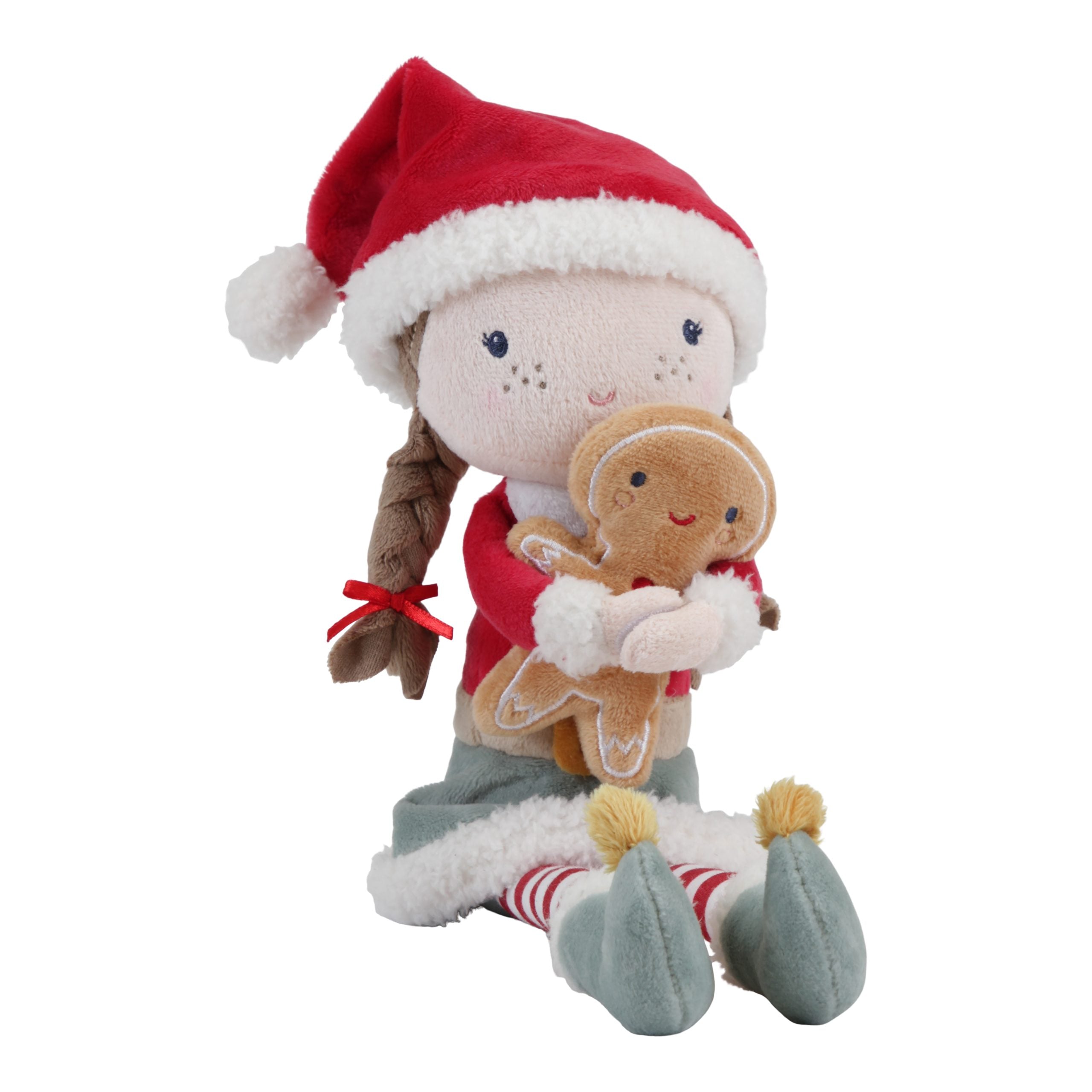 Bonequinha Rosa - elfo de Natal doll Little Dutch