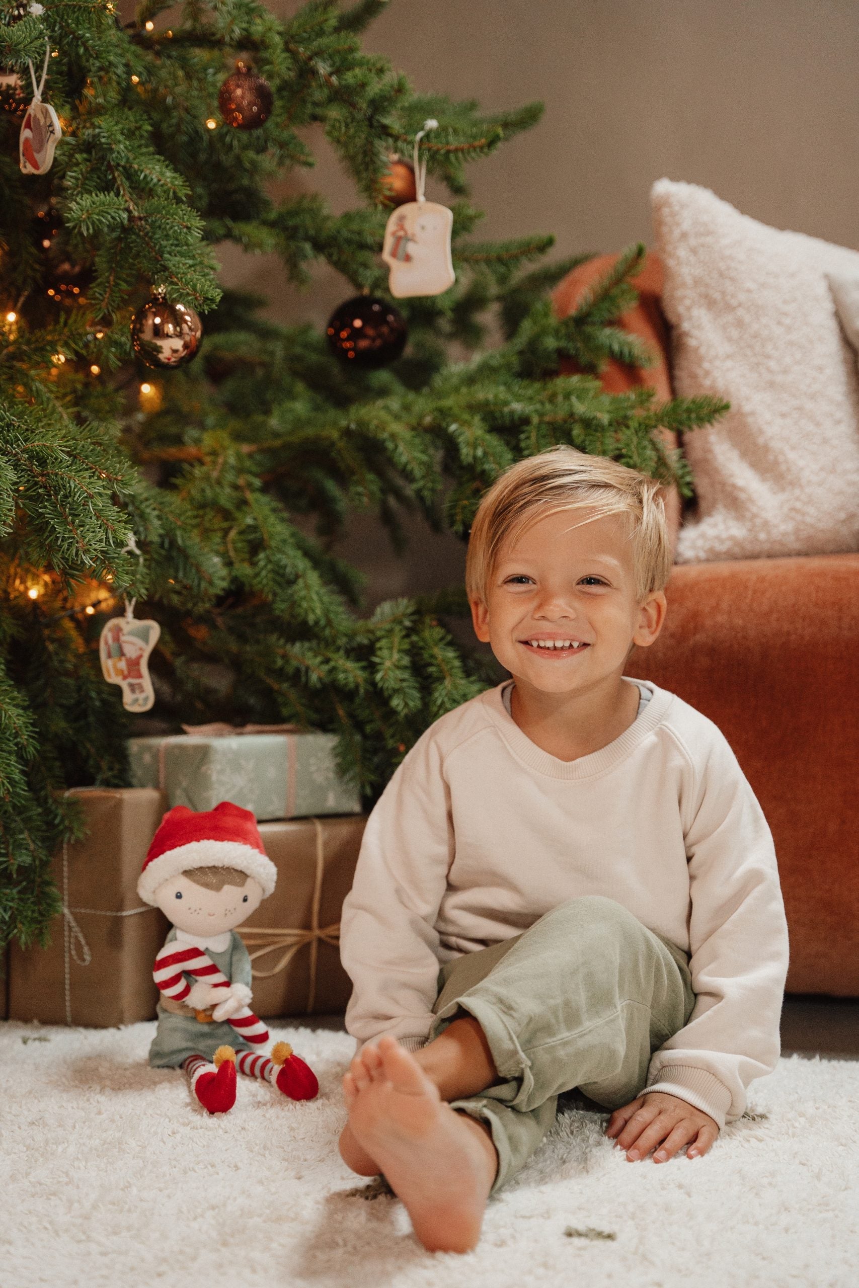 Bonequinho Jim - elfo de Natal doll Little Dutch