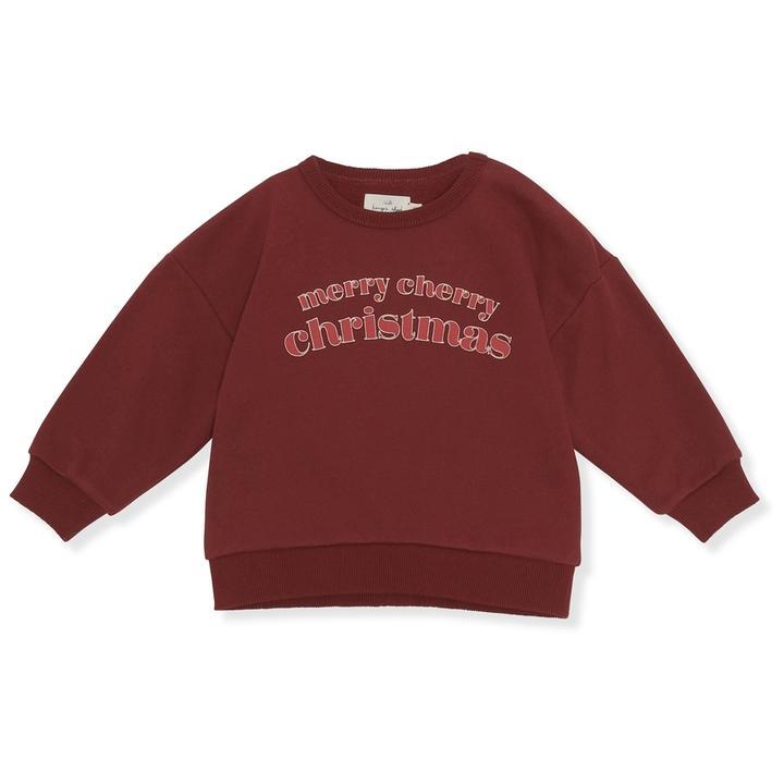 Lou oversize sweat Christmas bitter chocolate Tops Konges sløjd