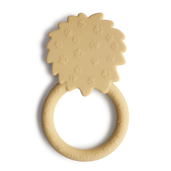 Mordedor leão soft yellow Teether mushie