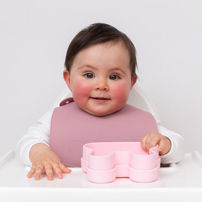 Catchie bibs - dusty rose + powder pink Dinnerware we might be tiny