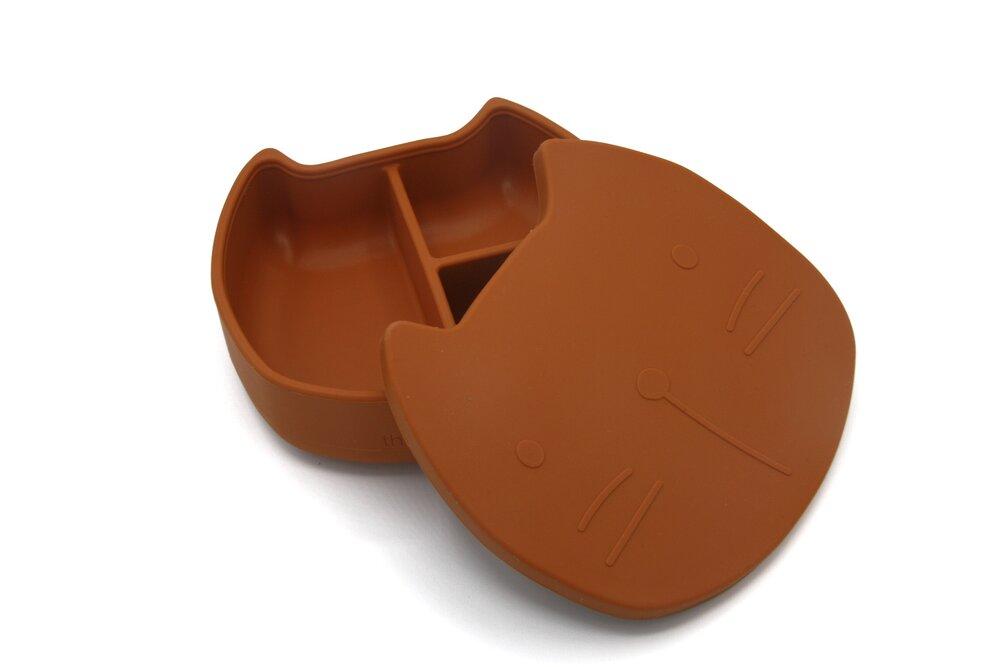 Lunchbox silicone cat caramel Dinnerware the cotton cloud