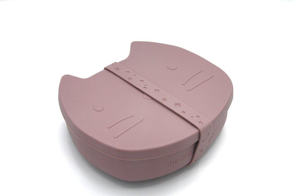 Lunchbox silicone cat dusty pink Dinnerware the cotton cloud