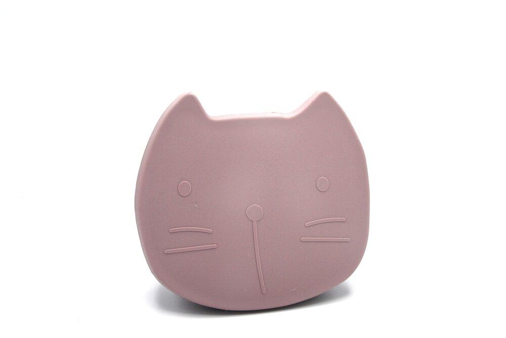 Lunchbox silicone cat dusty pink Dinnerware the cotton cloud