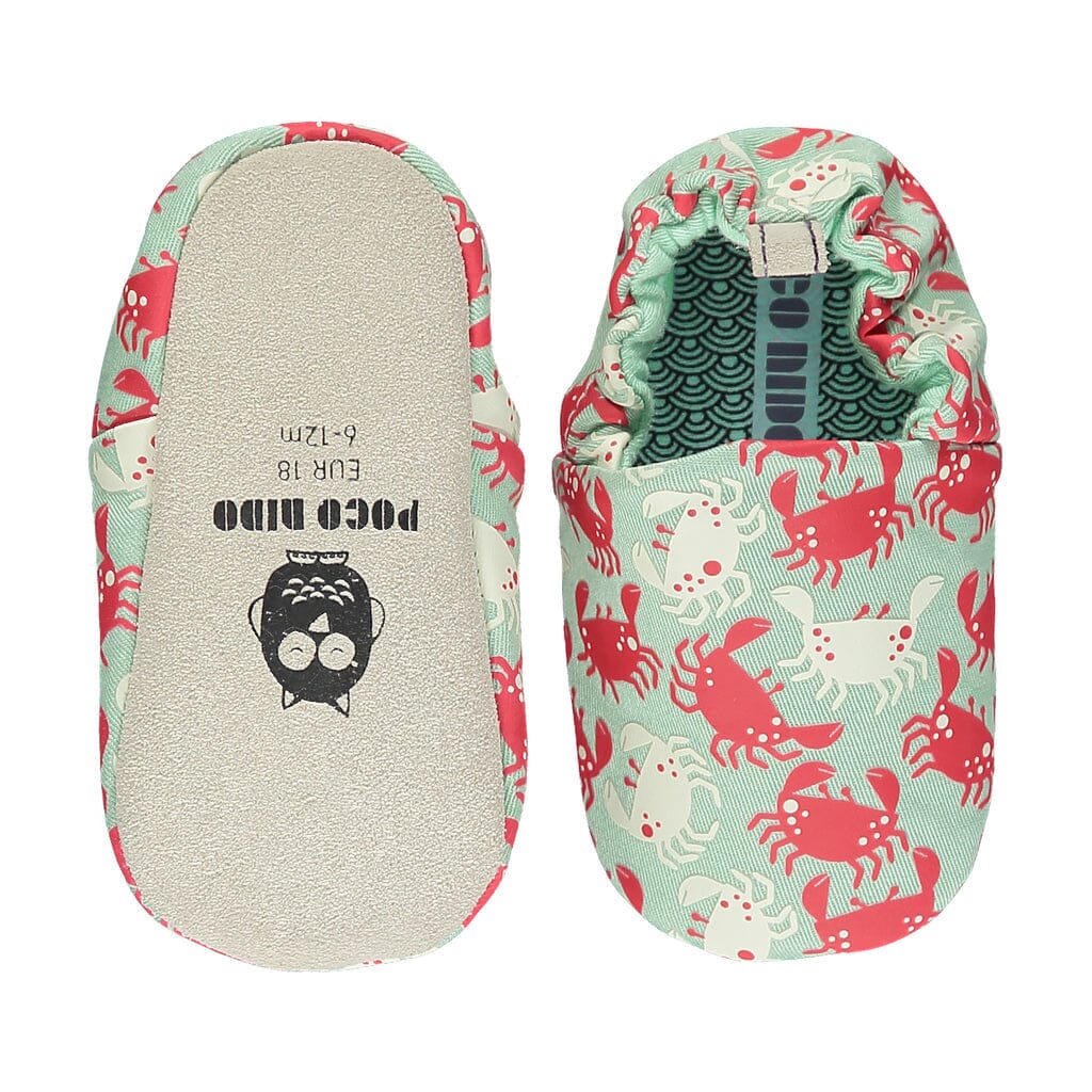 Sapatinhos de aprendizagem mint crabs Baby shoes Poco Nido