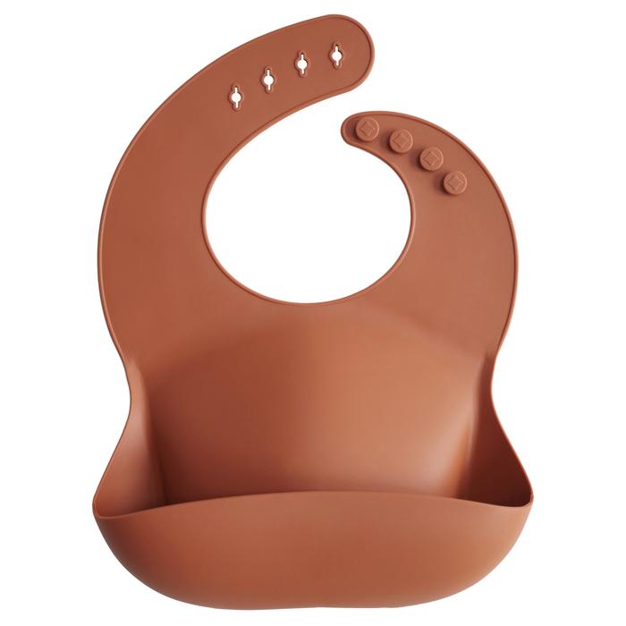 Silicone baby bib clay mushie bib mushie