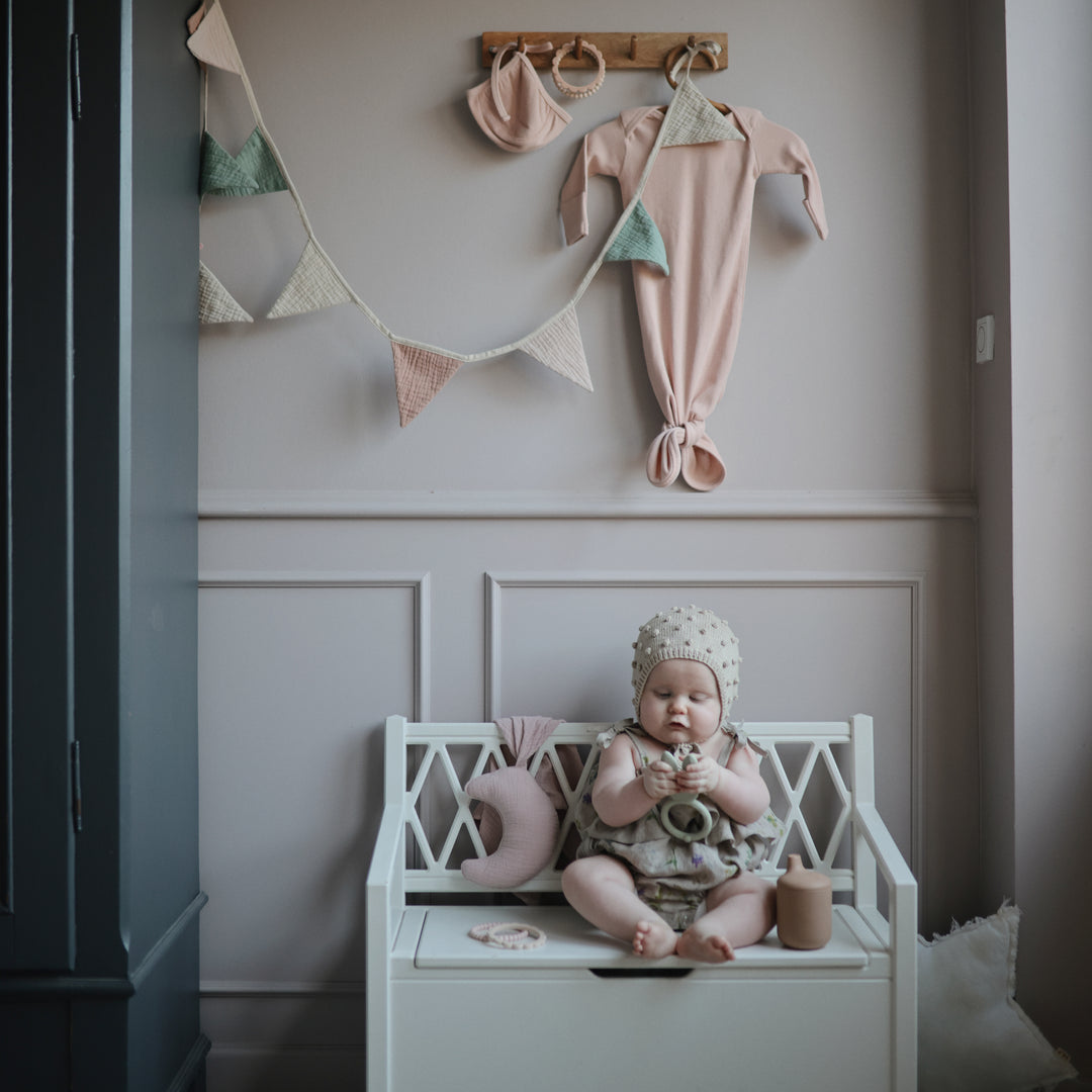 Mantinha doudou Lua blush Muslin mushie