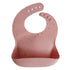 Silicone baby bib powder pink confetti mushie bib mushie