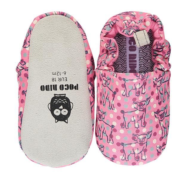 Pigs pink shoes Poco Nido Baby shoes Poco Nido