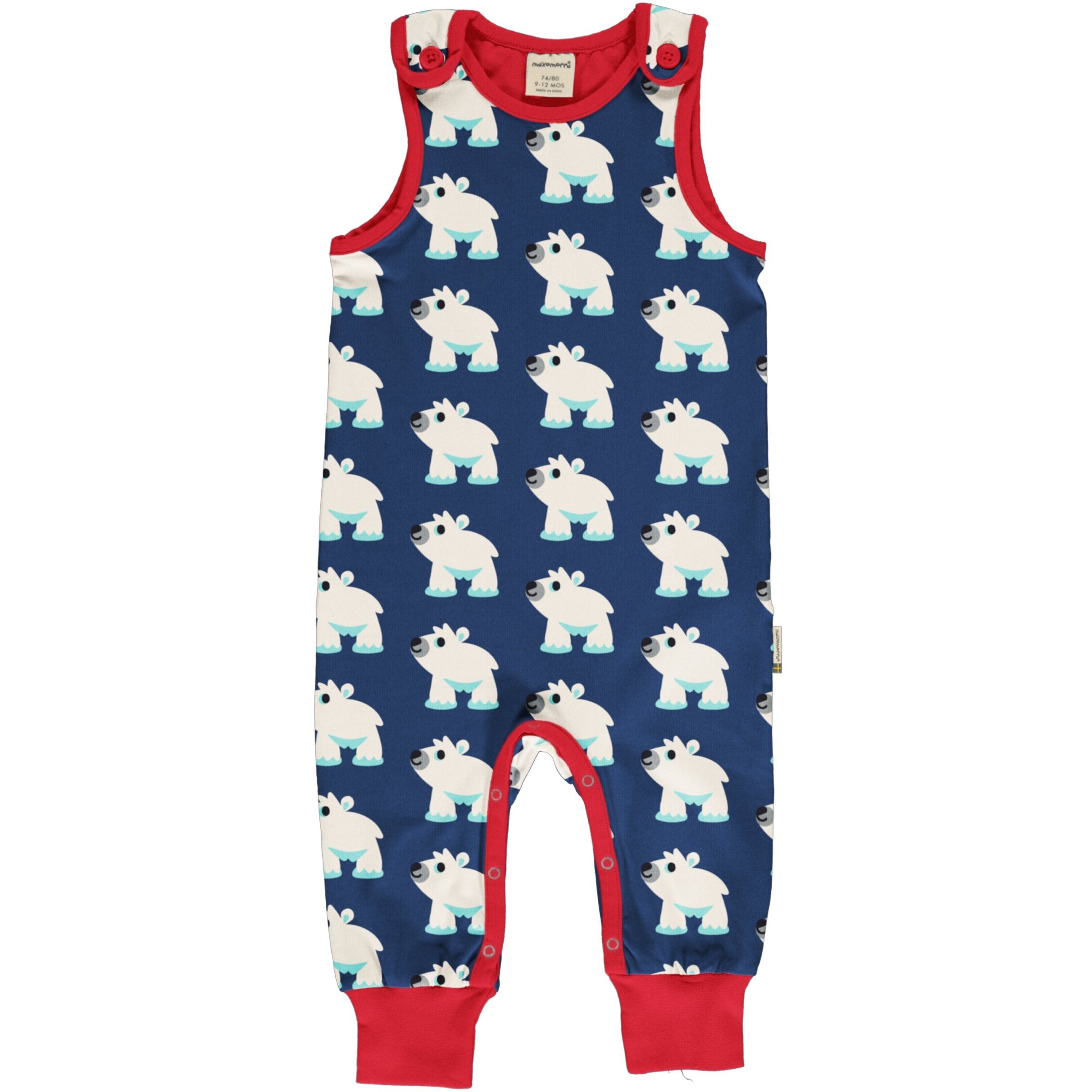 Macacão polar bear Dungarees Maxomorra