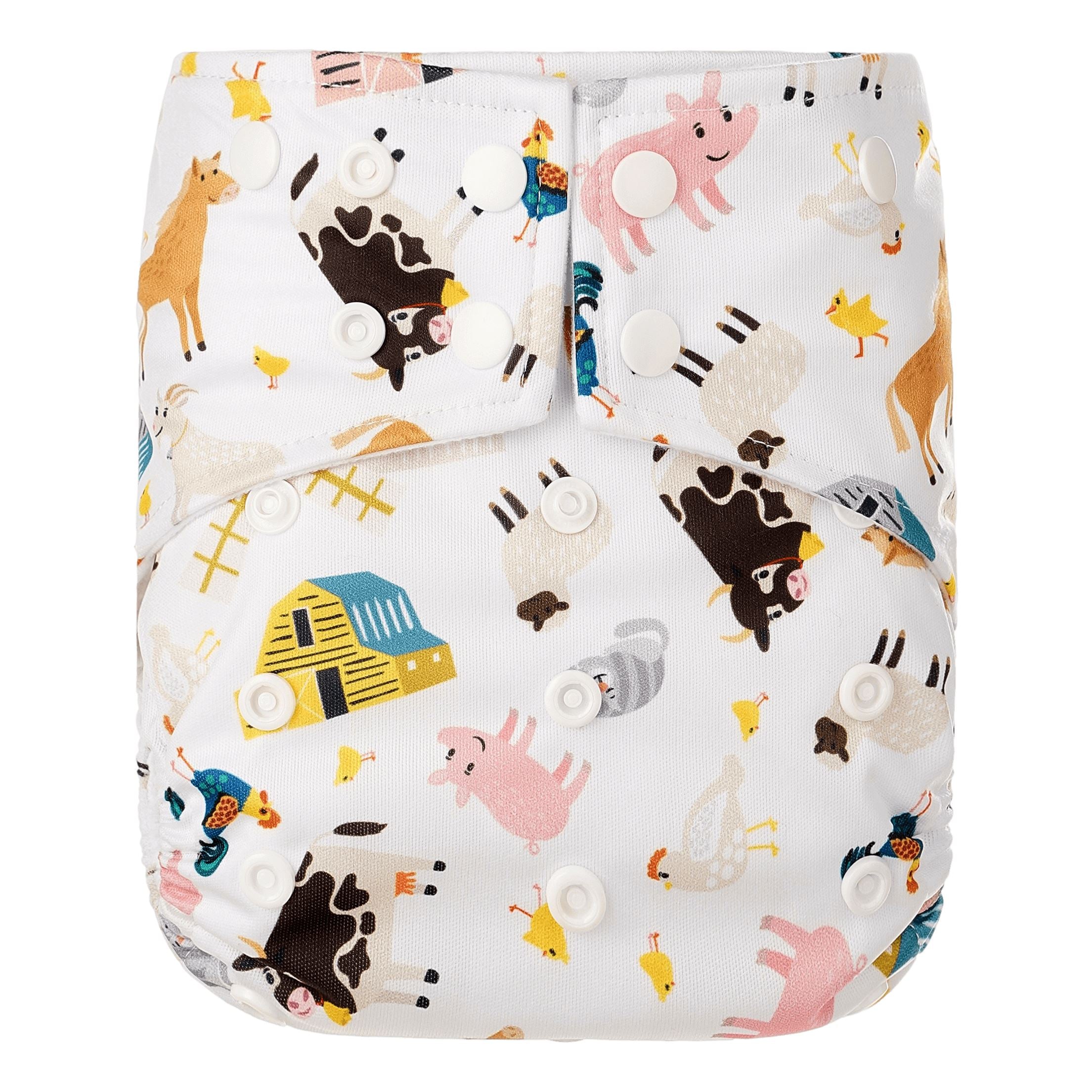 Fralda reutilizável de bolso farm animals Fraldas reutilizáveis Happy Bear