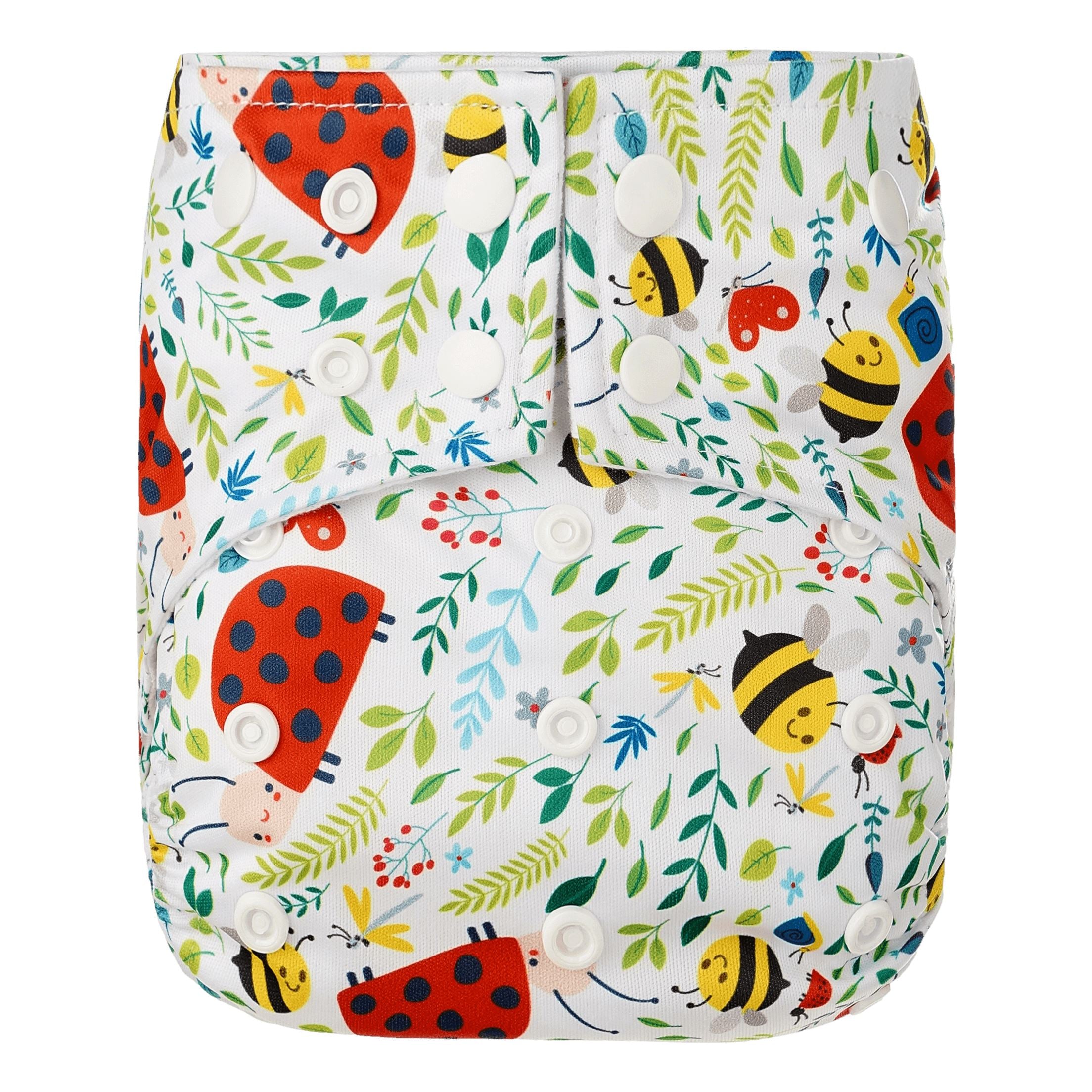 Fralda reutilizável de bolso ladybugs Fraldas reutilizáveis Happy Bear