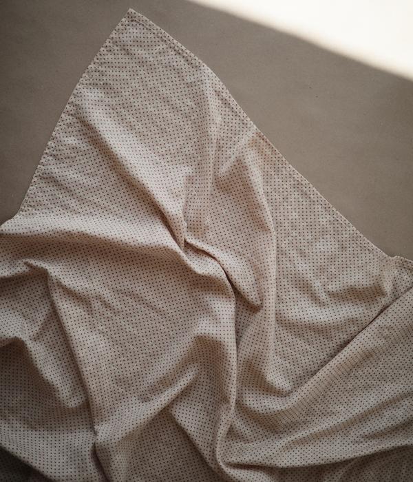 Muslin swaddle caramel polka dot mushie muslin mushie