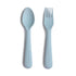 Fork and spoon set powder blue mushie Meal mushie
