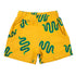 Snakes on yellow shorts don&