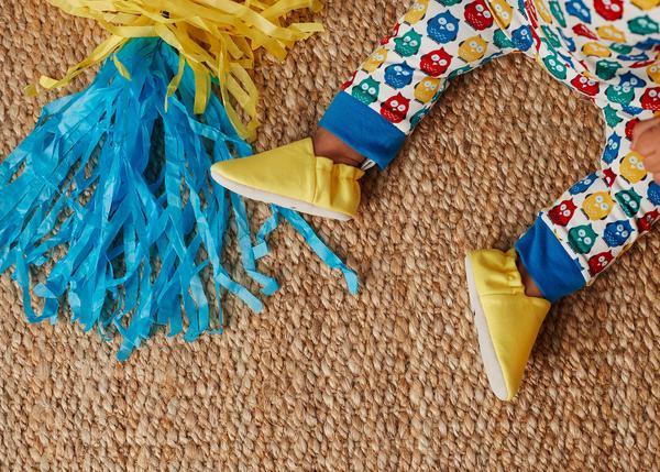 Plain sunshine yellow mini shoes 17-22 Poco Nido Baby shoes Poco Nido