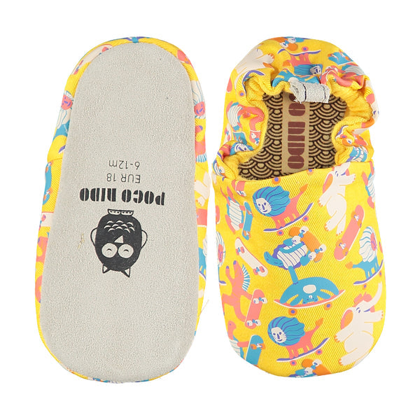 Skateboarding yellow shoes Poco Nido Baby shoes Poco Nido
