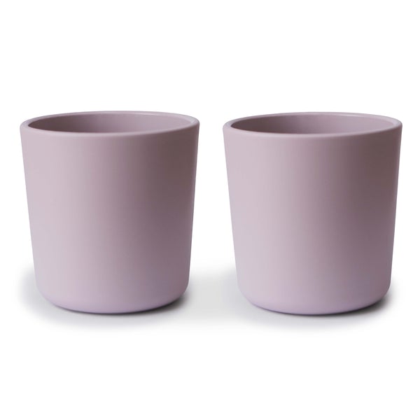 2-pack dinnerware cups soft lilac mushie meal mushie