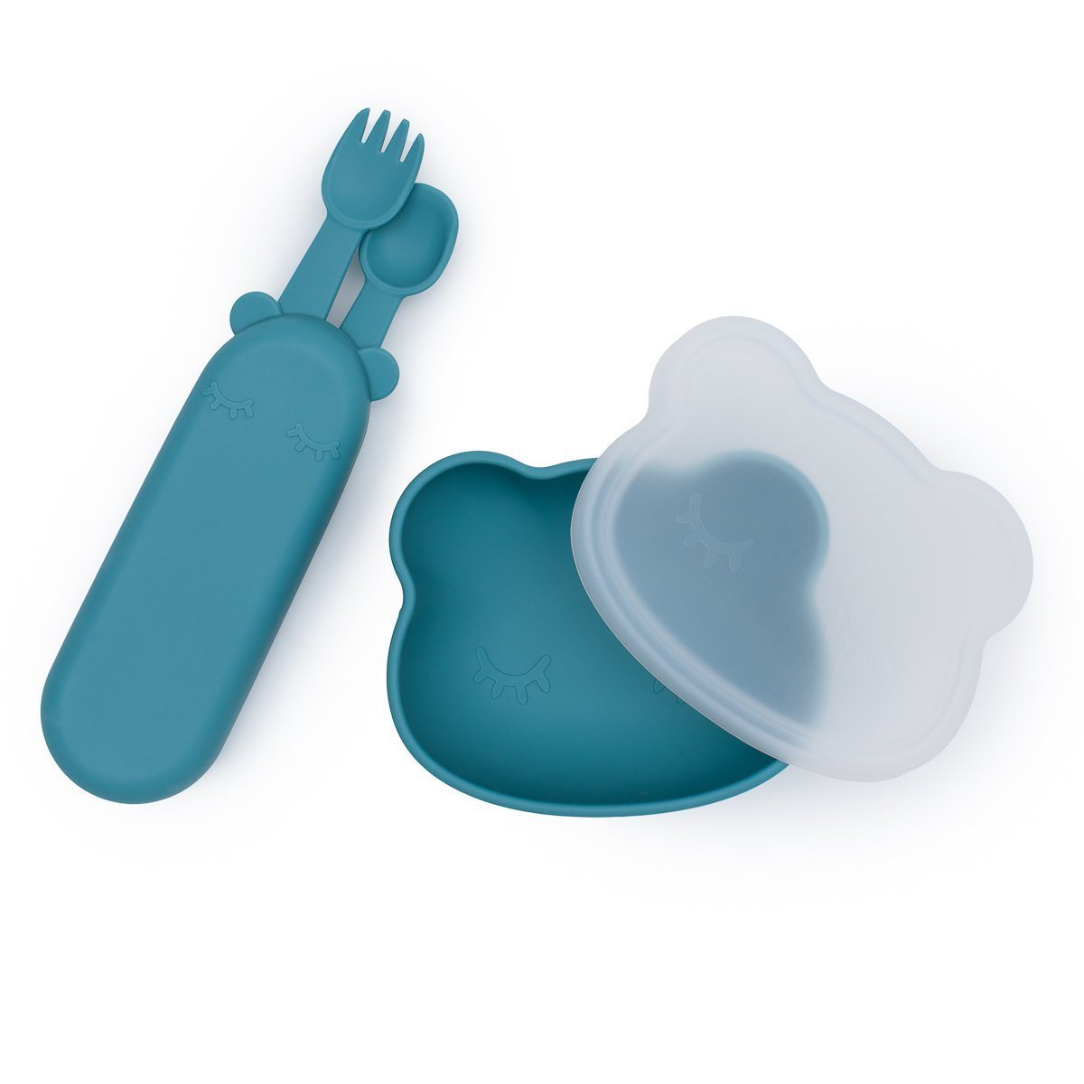 Feedie fork & spoon set - mint meal we might be tiny