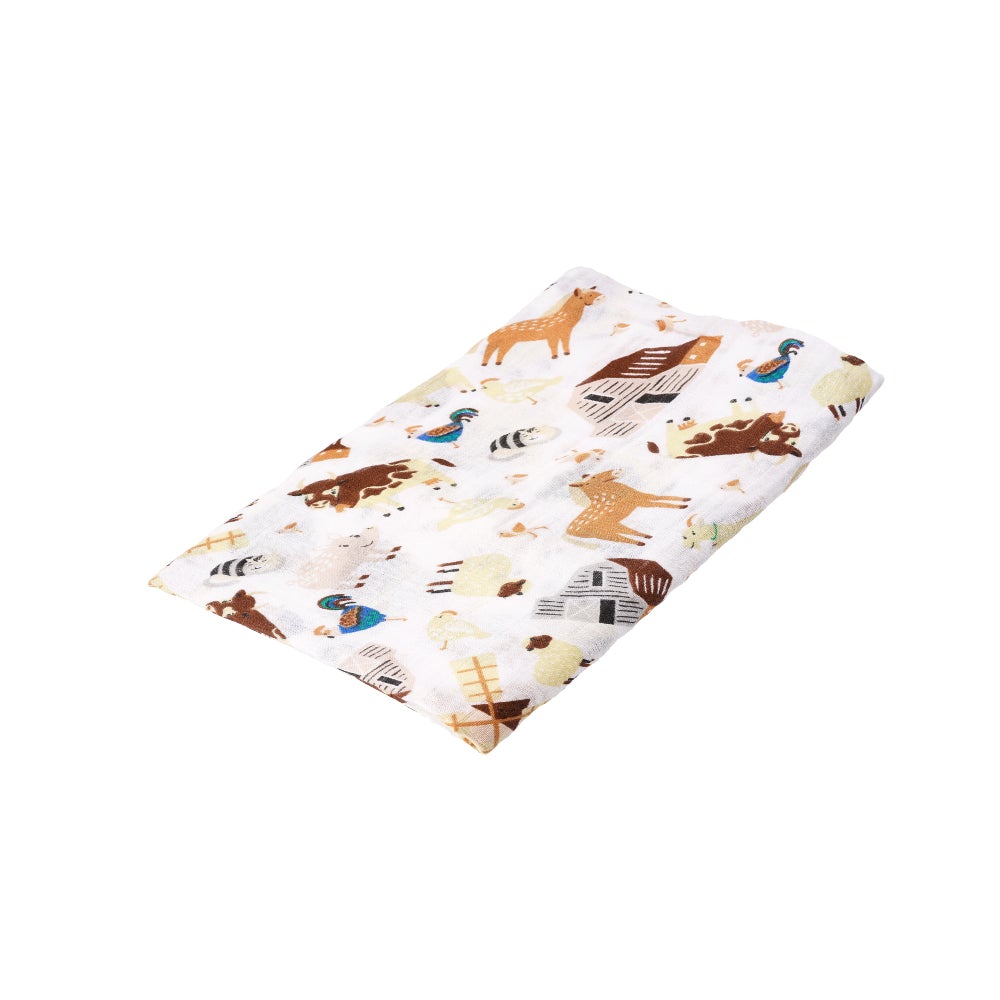 Musselina 120 cm farm animals Happy Bear