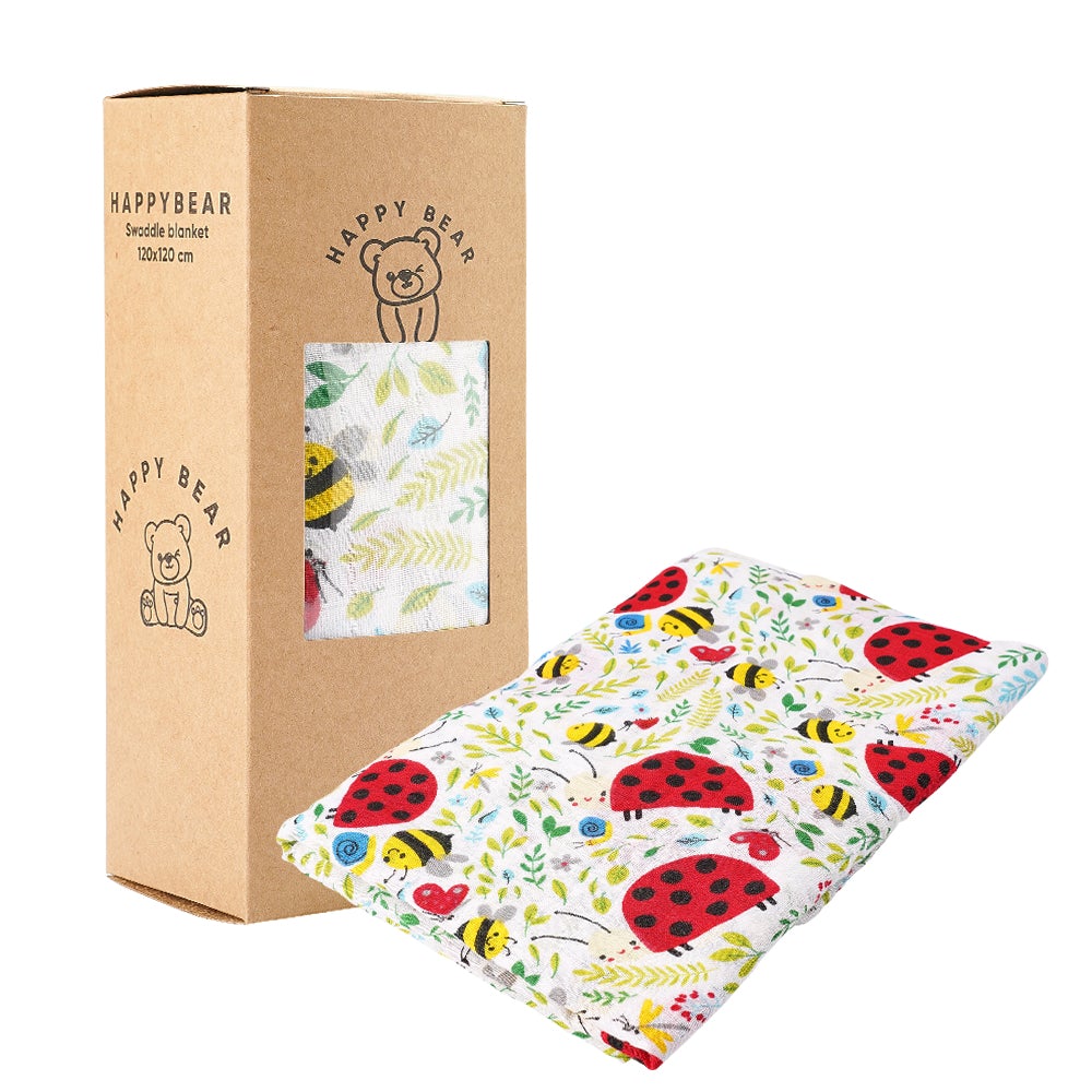 Musselina 120 cm ladybug Happy Bear