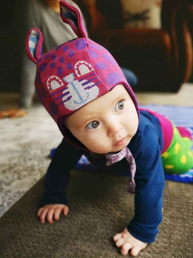 Rabbitcat bonnet purple Merle Hats Merle