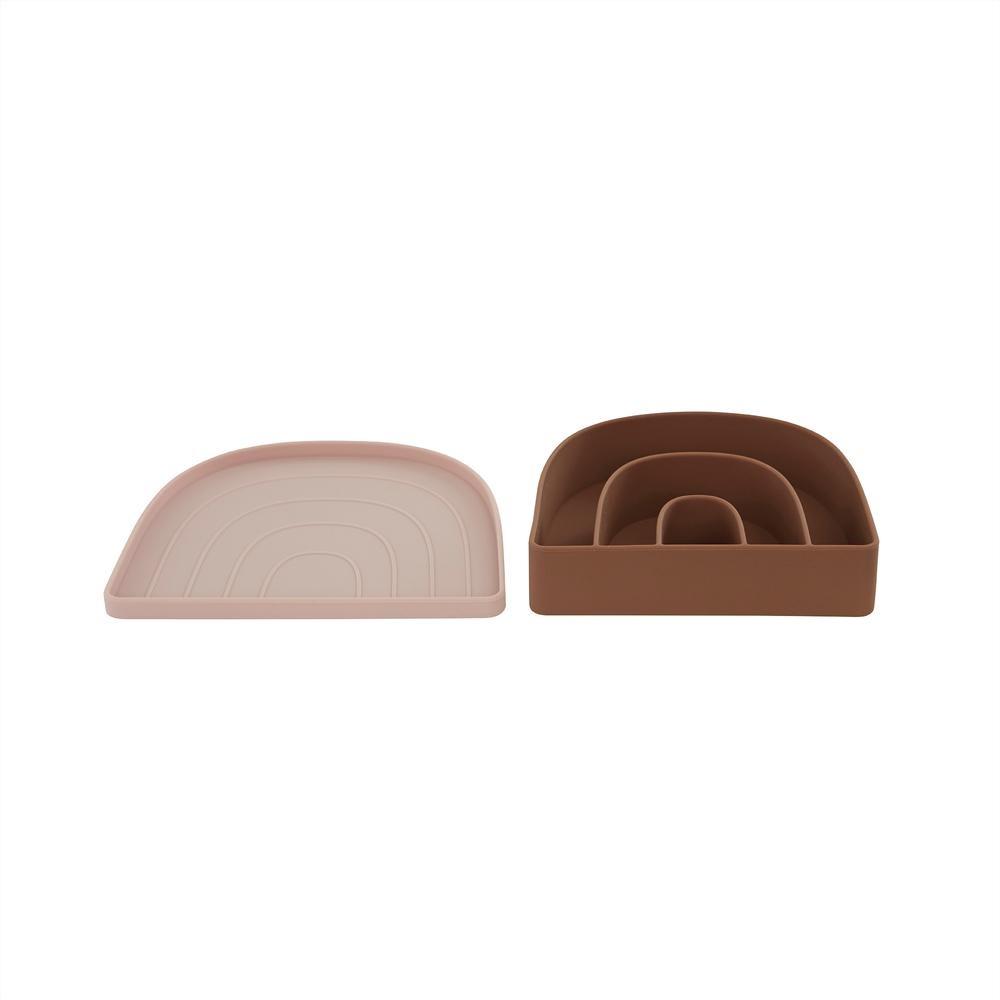 Prato e taça rainbow rose/fudge Dinnerware OYOY