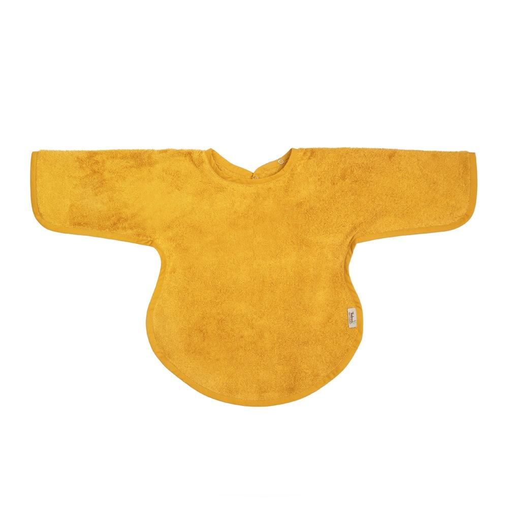 Babete de bambu com mangas ochre Bib Timboo