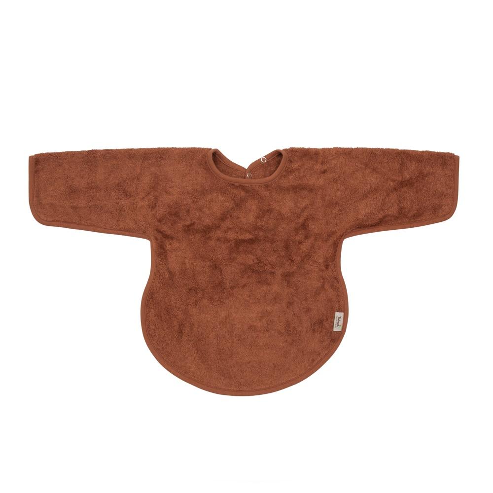 Babete de bambu com mangas hazel brown Bib Timboo