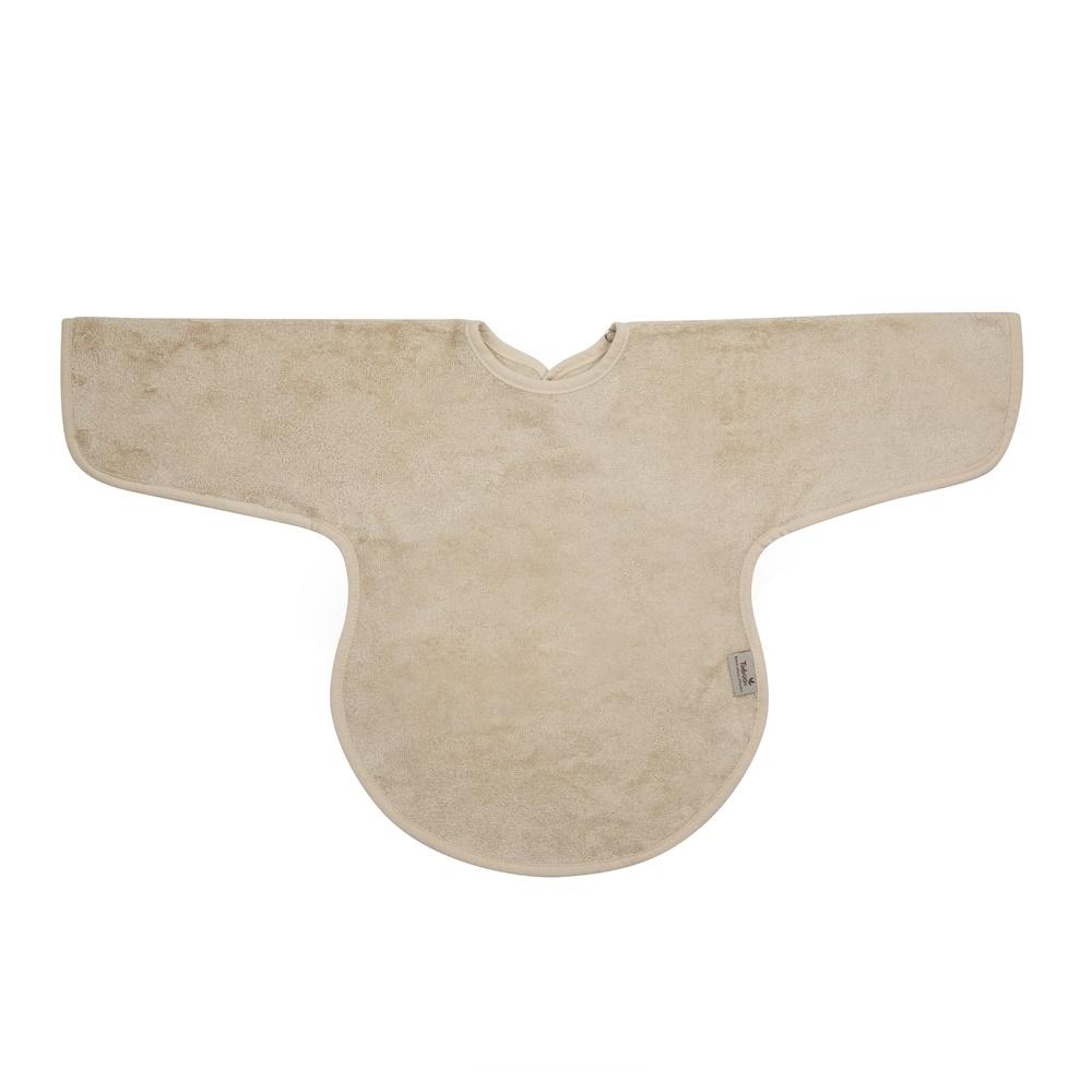 Babete de bambu com mangas frosted almond Bib Timboo